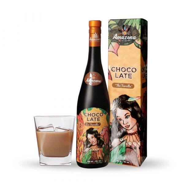 Licor Crema de Chocolate con Pisco Peruano Marca Amazona